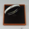 C202506323-Hermes-Uni-Bangle Pre-Owned/ Pre-Loved/ Second-Hand Hermes Uni Bangle, Bracelet in White, Palladium (Silver) Hardware Color, 65 (20.4 Circumference) Size, Front View