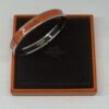 Pre-Owned/ Preloved/ Second Hand Hermes Uni Bangle, Bracelet in Orange, Palladium (Silver) Hardware Color, 65 (20.4cm Circumference) Size, Front View
