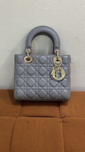 Pre-Owned/ Pre-Loved/ Second-Hand Dior My ABC Lady Dior (Small), Bag in Grey, Gold Hardware Color, Small Size, Front View