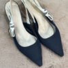 Pre-Owned/ Pre-Loved/ Second-Hand Dior J'Adior Slingback Pump, Shoe in Black Color, 39.5 Size, Front View