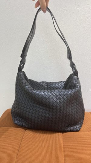 Pre-Owned/ Pre-Loved/ Second-Hand Bottega Veneta (BV) Tote, Bag in Black Color, 35 x 30 x 10 Size, Front View