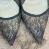 Jimmy Choo | Bing 65 Black Lace Mules with Crystal Strap