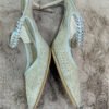 Jimmy Choo | Bing 65 White Lace Mules With Crystal Straps