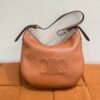 Pre-Owned/ Pre-Loved/ Second-Hand Celine Medium Heoise Bag Calfskin, Bag in Brown, Gold Hardware Color, 30 X 28.5 X 8 CM Size, Front View