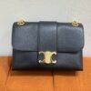 Pre-Owned/ Pre-Loved/ Second-Hand Celine Medium Victorie Bag (Calf Skin), Bag in Black, Gold Hardware Color, 25 x 15 x 8 cm Size, Front View