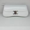 Pre-Owned/ Pre-Loved/ Second-Hand Celine Lola Bag in Calfskin, Bag in White, Silver Hardware Color, 28 x 12 x 5 cm Size, Front View