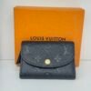 Pre-Owned/ Pre-Loved/ Second-Hand Louis Vuitton (LV) Rosalie Zippy Coin Purse, Wallet in Black (Empreinte Leather) , Gold Hardware Color, 11 x 8 x 2.5 cm Size, Front View