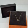 Pre-Owned/ Pre-Loved/ Second-Hand Hermes Diamond Finesse Necklace, Necklace in Rose Gold Color,  Size, Front View