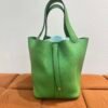 Pre-Owned/ Pre-Loved/ Second-Hand Hermes Picotin 22, Bag in Vert Yucca Color, 22 Size, Front View