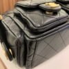 Pre-Owned/ Pre-Loved/ Second-Hand Chanel 25C Hobo Large, Bag in Black, Gold Hardware Color, 22 x 31 x 15cm (Large) Size, Front View