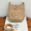 Pre-Owned/ Pre-Loved/ Second-Hand Hermes Mini Evelyn (Long Strap), Bag in Chai Color, Mini Size, Front View