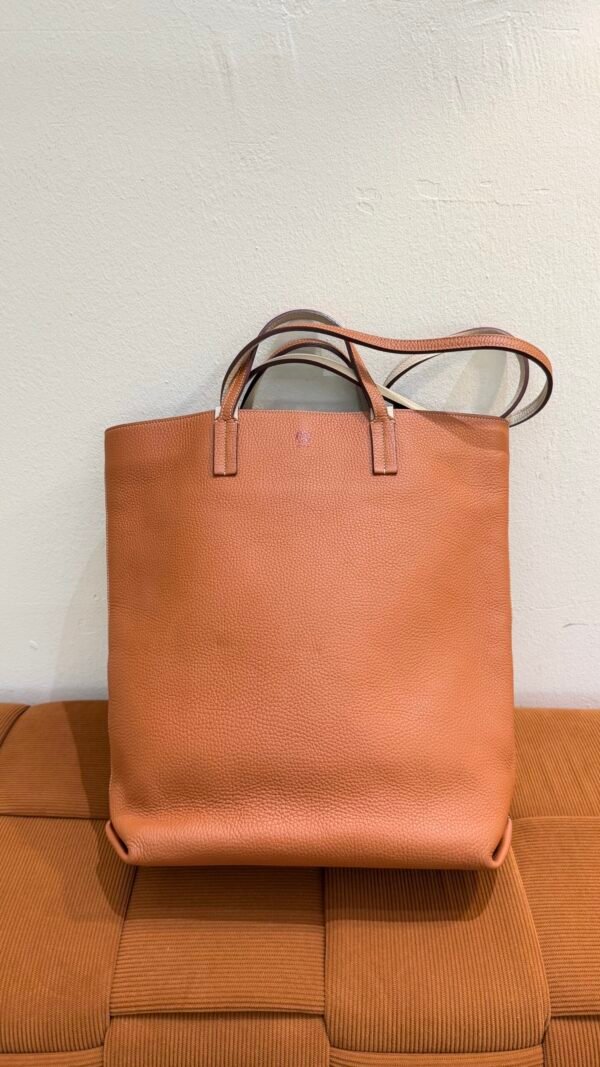 Pre-Owned/ Pre-Loved/ Second-Hand Others Moynat Leather Tote, Bag in Brown Color, 32 x 36 x 11 cm Size, Front View