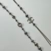 b202501513-chanel-long-necklace-1 Pre-Owned/ Pre-Loved/ Second-Hand Chanel Long Necklace, Necklace in Silver Color, Size, Front View