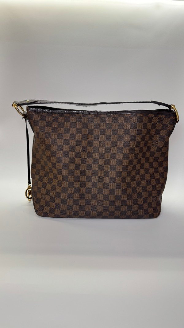 b202505523-louis-vuitton-lv-delightful-pm-damier Pre-Owned/ Pre-Loved/ Second-Hand Louis Vuitton (LV) Delightful PM Damier, Bag in Brown, Damier Abene Color, 35 x 30 x 14 cm Size, Front View