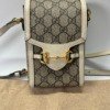 b202511481-gucci-1955-horse-bit-1 Pre-Owned/ Pre-Loved/ Second-Hand Gucci 1955 Horse Bit, Bag in White, Gold Hardware Color, Size, Front View