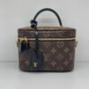 Pre-Owned/ Pre-Loved/ Second-Hand Louis Vuitton (LV) Vanity PM, Bag in Reverse Monogram, Black Color,  Size, Front View