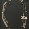 b202501513-chanel-long-necklace Pre-Owned/ Pre-Loved/ Second-Hand Chanel Long Necklace, Necklace in Silver Color, Size, Front View