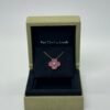 b202502551-van-cleef-arpels-vca-rhodonite-pink-holiday-pendant-2021 Pre-Owned/ Pre-Loved/ Second-Hand Van Cleef & Arpels (VCA) Rhodonite Pink Holiday Pendant 2021, Necklace in Pink, Rose Gold Color, Size, Front View
