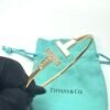c202508569-tiffany-co-t-wire-diamond-mother-of-pearl-bracelet-2 Pre-Owned/ Pre-Loved/ Second-Hand Tiffany & Co. T Wire Diamond & Mother of Pearl Bracelet, Bracelet in Rose Gold Color, Medium (14.5-16cm) Size, Front View