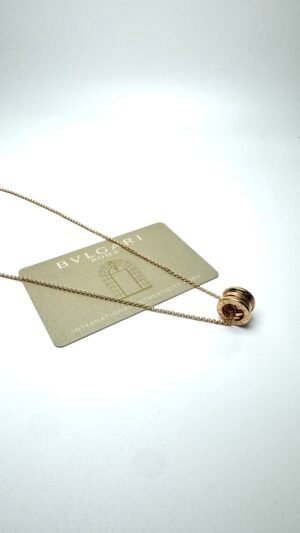 c202510566-bulgari-bvlgari-bzero1-classic Pre-Owned/ Pre-Loved/ Second-Hand Bulgari (Bvlgari) B.zero1 Classic, Necklace in Rose Gold Color, Size, Front View
