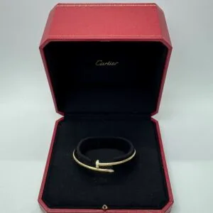 Pre-Owned/ Pre-Loved/ Second-Hand Cartier Diamond Juste Un Clou Small Model, Bracelet in Yellow Gold Color, 16 Size, Front View