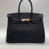 b202506620-hermes-birkin-30-4 Pre-Owned/ Pre-Loved/ Second-Hand Hermes Birkin 30 (Kept Unused) Togo RGHW, Bag in Black, Rose Gold Hardware Color, 30 Size, Front View