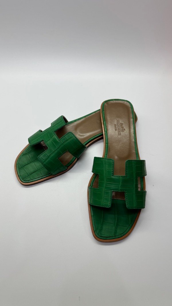 Hermes | Oran Sandals Alligator