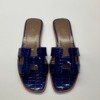 Hermes | Oran Sandals Shiny Alligator