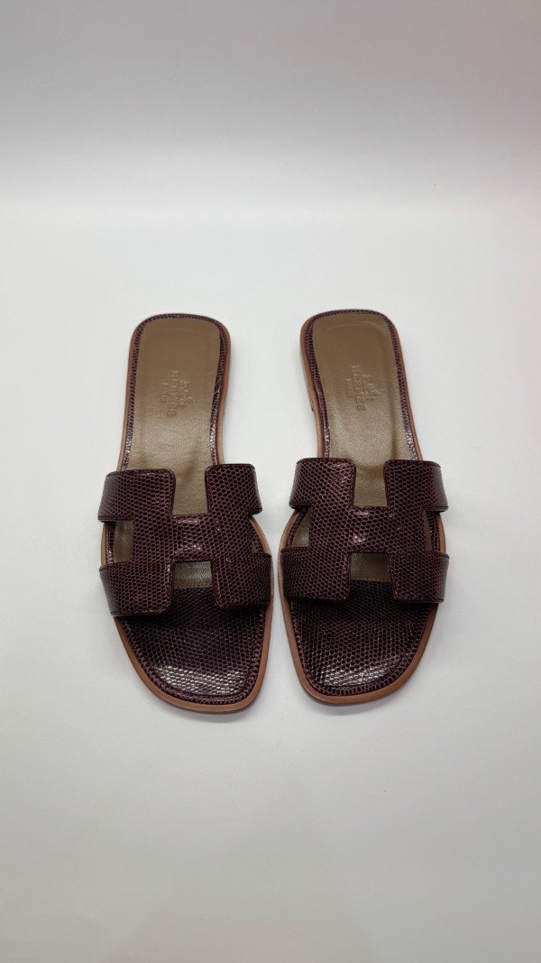 Hermes | Oran Sandals Lizzard