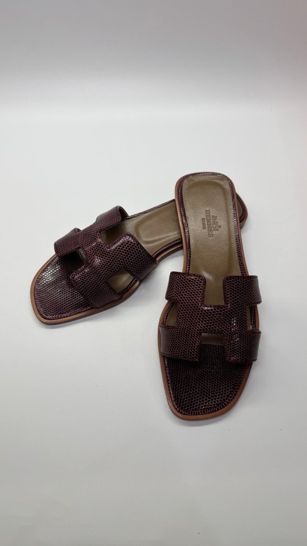 Hermes | Oran Sandals Lizzard