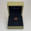 b202602725-van-cleef-arpels-vca-diamond-carnelian-alhambra-ring Pre-Owned/ Pre-Loved/ Second-Hand Van Cleef & Arpels (VCA) Diamond Carnelian Alhambra Ring, Ring in Carnelian, Yellow Gold Color, 53 Size, Front View