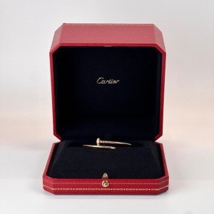 Pre-Owned/ Pre-Loved/ Second-Hand Cartier Diamond Juste Un Clou SM, Bracelet in Rose gold Color, 14 Size, Front View