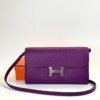 b202606734-hermes-constance-to-go-epsom Pre-Owned/ Pre-Loved/ Second-Hand Hermes Constance To Go Epsom, Bag in Purple, Palladium Hardware Color, Size, Front View