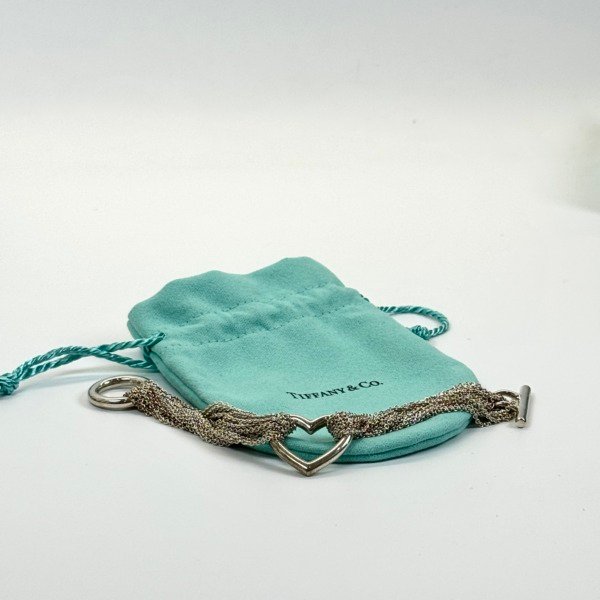 Pre-Owned/ Pre-Loved/ Second-Hand Tiffany & Co. Heart Chain Bracelet, Bracelet in Silver 925 Color, Length 16.5cm Size, Front View