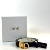 Pre-Owned/ Pre-Loved/ Second-Hand Dior Belt, Others in Black gold Color, 80 Size, Front View