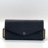 Pre-Owned/ Pre-Loved/ Second-Hand Louis Vuitton (LV) Epi Long Wallet, Wallet in Black Color,  Size, Front View