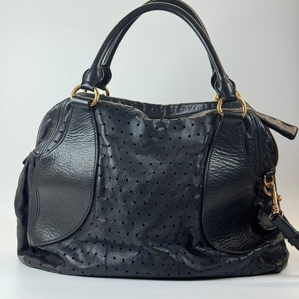 Pre-Owned/ Pre-Loved/ Second-Hand Others Miu Miu Pelle Nero, Bag in Black, Gold Hardware Color,  Size, Front View