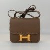 Pre-Owned/ Pre-Loved/ Second-Hand Hermes Constance 18 Mini Epsom, Bag in Etoupe, Gold Hardware Color, 18cm Size, Front View