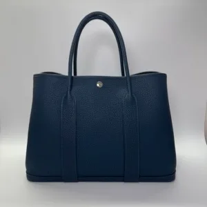 b202606668-hermes-garden-party-36-clemence Pre-Owned/ Pre-Loved/ Second-Hand Hermes Garden Party 36 Clemence, Bag in Bleu De Pride 7P Color, 36 Size, Front View