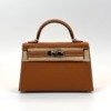 Pre-Owned/ Pre-Loved/ Second-Hand Hermes Mini Kelly 20 Epsom, Bag in Gold, Palladium Hardware Color, 20 Size, Front View