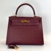 Pre-Owned/ Pre-Loved/ Second-Hand Hermes Kelly 28 Epsom Sellier, Bag in Rouge H, Gold Hardware Color, 28 Size, Front View