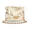 Pre-Owned/ Pre-Loved/ Second-Hand Loewe Flamenco Mini , Bag in Cream, Gold Hardware Color, 18 x 23.9 x 9cm Size, Front View