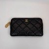 Pre-Owned/ Pre-Loved/ Second-Hand Chanel Zippy Long Wallet/Clutch, Wallet in Black Color,  Size, Front View