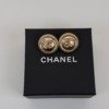 Pre-Owned/ Pre-Loved/ Second-Hand Chanel Round CC Earring, Earring in Gold Color,  Size, Front View