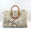c202605816-louis-vuitton-lv-speedy-35 Pre-Owned/ Pre-Loved/ Second-Hand Louis Vuitton (LV) Speedy 35 , Bag in White Damier Azur Color, Size, Front View