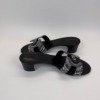 Hermes | Black Silk Oasis Sandals/Heel