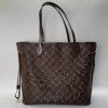 Pre-Owned/ Pre-Loved/ Second-Hand Louis Vuitton (LV) Neverfull MM Damier Ebene, Bag in Brown, Red interior Color, MM Size, Front View