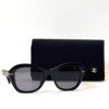 Pre-Owned/ Pre-Loved/ Second-Hand Chanel Butterfly Sunglasses Polarised, Others in Black Color,  Size, Front View