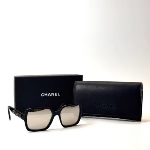 b202601702-chanel-sunglasses Pre-Owned/ Pre-Loved/ Second-Hand Chanel Sunglasses , Others in Black Color, Size, Front View