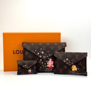 Pre-Owned/ Pre-Loved/ Second-Hand Louis Vuitton (LV) Kirigami Pochette, Vivienne Holiday Collection, Bag in Monogram with Vivan Print Color,  Size, Front View
